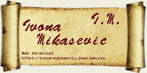 Ivona Mikašević vizit kartica